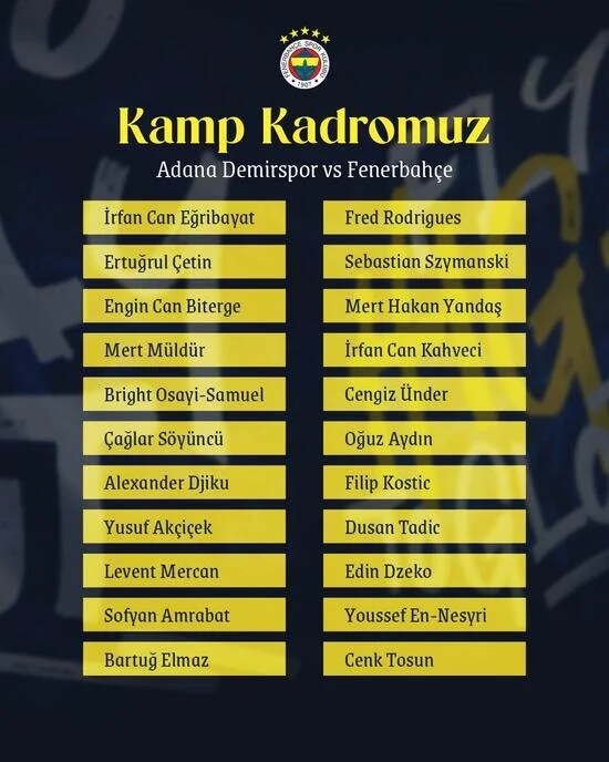 FB Kamp Kadrosu